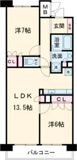 UURコート茨木東中条【5階】の間取り