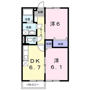 パステルコートIII【2階】の間取り