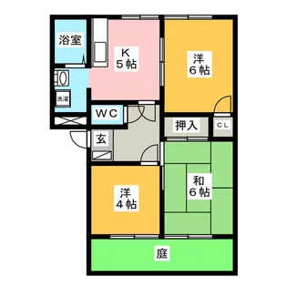 グリーンリバー【1階】の間取り