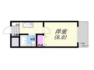 川西高田マンション【4階】の間取り