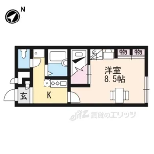 レオパレス比叡【2階】の間取り