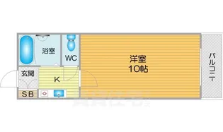 アベニュー西住之江【3階】の間取り