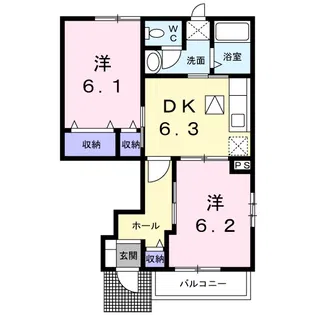 カメリアB【1階】の間取り