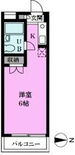 アサヒハイツ【4階】の間取り