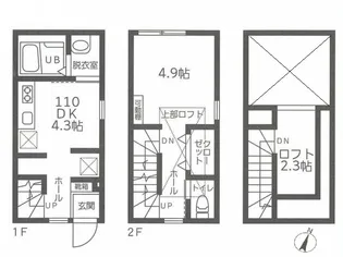 ルナ三軒茶屋の間取り