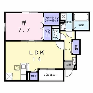 ボナール八尾南【1階】の間取り