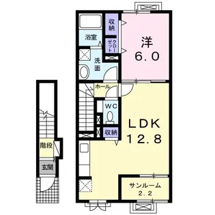 グレイスフル オクダ【2階】の間取り