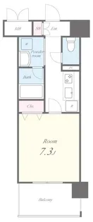 ボーベル玉造【5階】の間取り