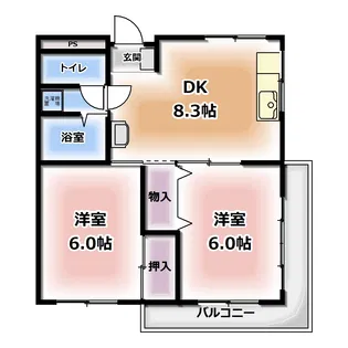 コルディエラ下河原【3階】の間取り