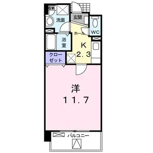 グリシーナ オーブ【7階】の間取り