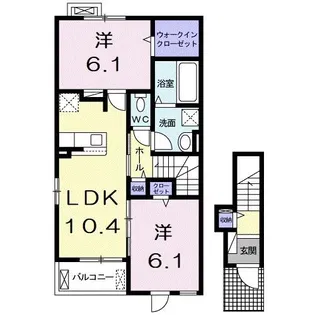 フェールシュバル【2階】の間取り