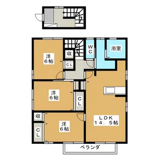 ブランシェ高田【2階】の間取り
