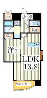 ノートル・レーヴ井上【6階】の間取り