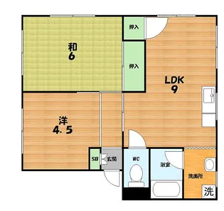 河合ハイツ【1階】の間取り