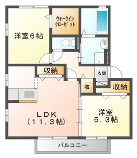 ハーモネスト A【2階】の間取り