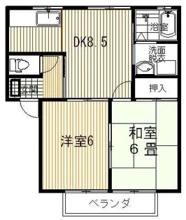 コーポヨシダ【2階】の間取り
