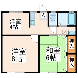 榎嶋アパート【1階】の間取り