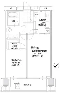 東京都中央区築地1【マンション】の間取り