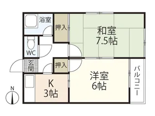 竹内アパート【2階】の間取り