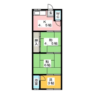 茜荘【2階】の間取り