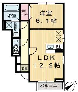 アヴニール【1階】の間取り