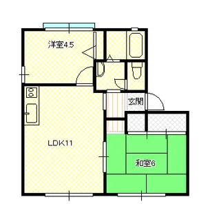 ディアス・プエンテC【2階】の間取り