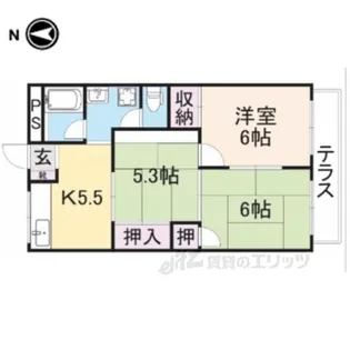 中津ハイツC【2階】の間取り