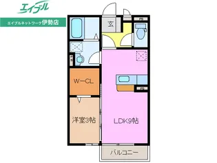 リビングタウンいせ H【1階】の間取り