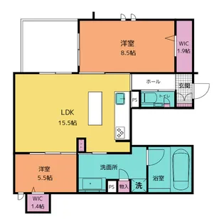 コートヤード元八事【1階】の間取り