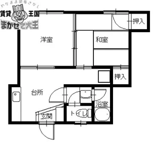 魚の町・七福ビル【5階】の間取り