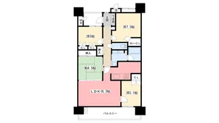 グリーンラグーナ甲子園【2階】の間取り