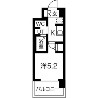 エスリード南堀江リバーサイド【10階】の間取り