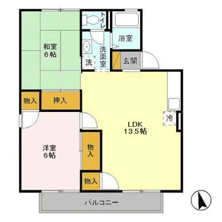 セジュールフジサク A【1階】の間取り