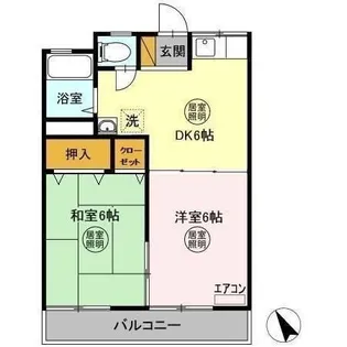 十王堂ハイツ B【1階】の間取り
