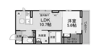 リヴェール中村【1階】の間取り