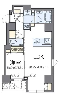 東京都中央区新富1【マンション】の間取り