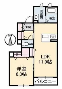 フォレナコート春日 B棟【1階】の間取り