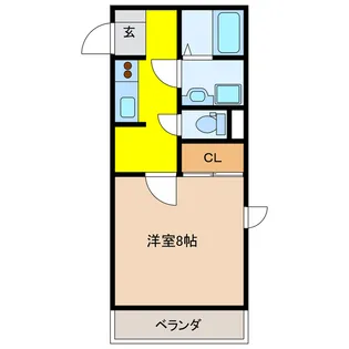 岐阜県大垣市北方町1【アパート】の間取り
