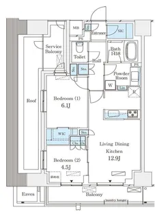 パークナードフィット南青山Garden【8階】の間取り