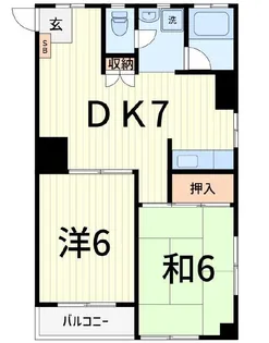 唐松ハイツリー【2階】の間取り