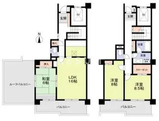 千葉県千葉市稲毛区園生町【マンション】の間取り