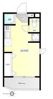 1Rの間取り画像