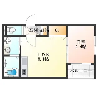 AIA難波南【4階】の間取り