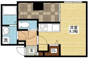 Apartment Grus Okamachi【6階】の間取り