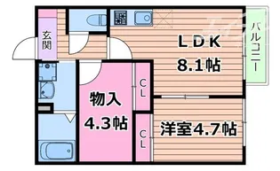 Cedar Hall Yamada Two【2階】の間取り