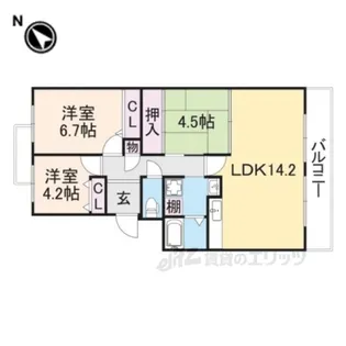 エステートプラザ中野【3階】の間取り