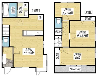 東京都日野市平山6【一戸建】の間取り