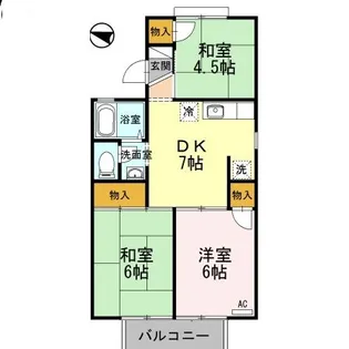セジュール周南 A棟【2階】の間取り