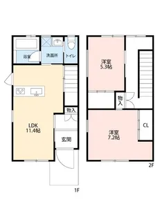 福島県福島市飯坂町平野字小三郎内【一戸建】の間取り
