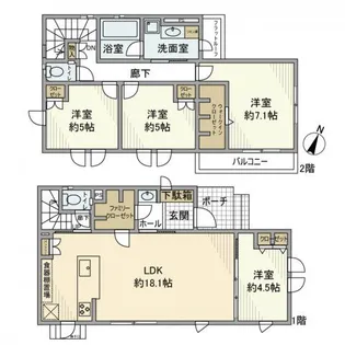 東京都国分寺市西町5【一戸建】の間取り